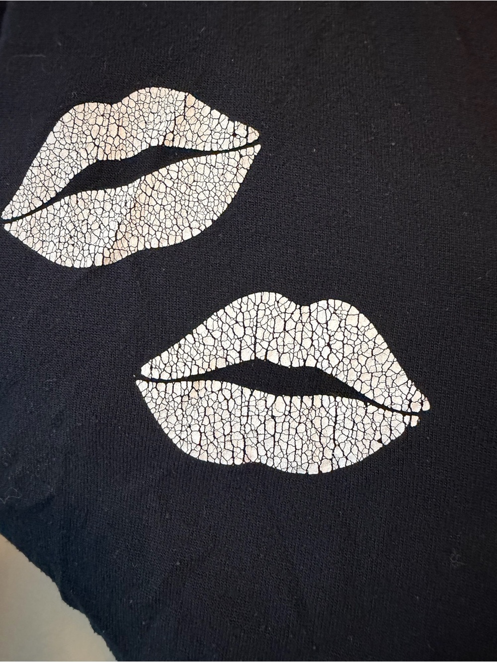 Lauren Moshi Black Lip-Print Track Set - Picture 3 of 5